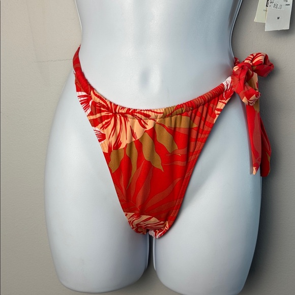 NEW Roxy Seaside Tropicals Bikini Medium Bralette Top Cheeky High Leg Bottom NWT - Picture 3 of 16